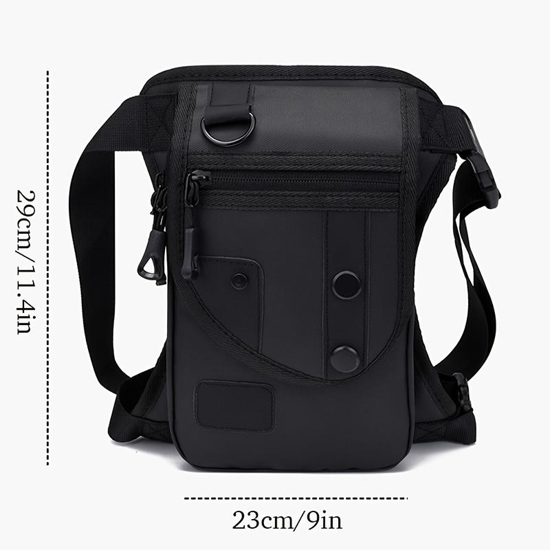 Men's Nylon Drop Leg Bag Fashion Hip Waist Bag Thigh Butt Waist Bag Multi-Functional Tactical Riding Male Shoulder Messenger Bag