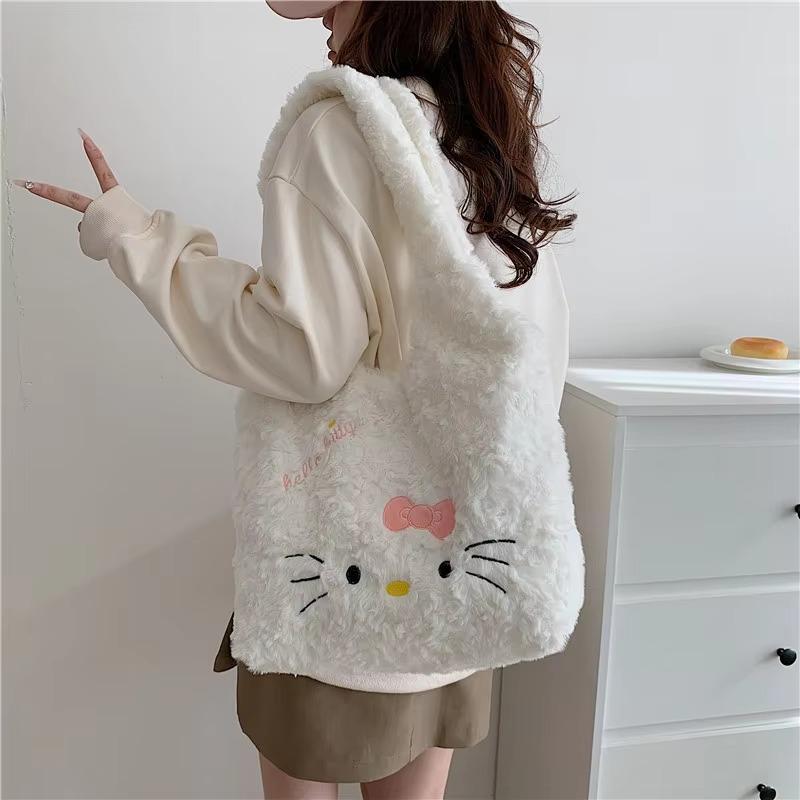 KT Women Shoulder Bags Cute Cat Cartoon Fashion Y2K Large Capacity Tote Handbag Festivals Gifts Women