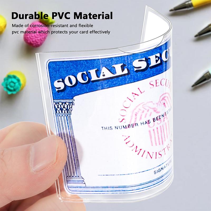 16 Pack Social Security Card Protector Sleeves New Medicare Card Protector Sleeve Credit Card Holder, 31 Mil Soft Clear Card Sleeves for Waterproof SSN Card Protector Credit Card Cover.