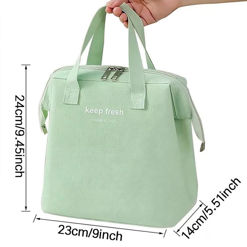 Large Capacity Lunch Bag, 1 Count Portable Insulated Lunch Bag with Handle, Lunch Box Storage Bag for Office, School, Travel, Outdoor Camping