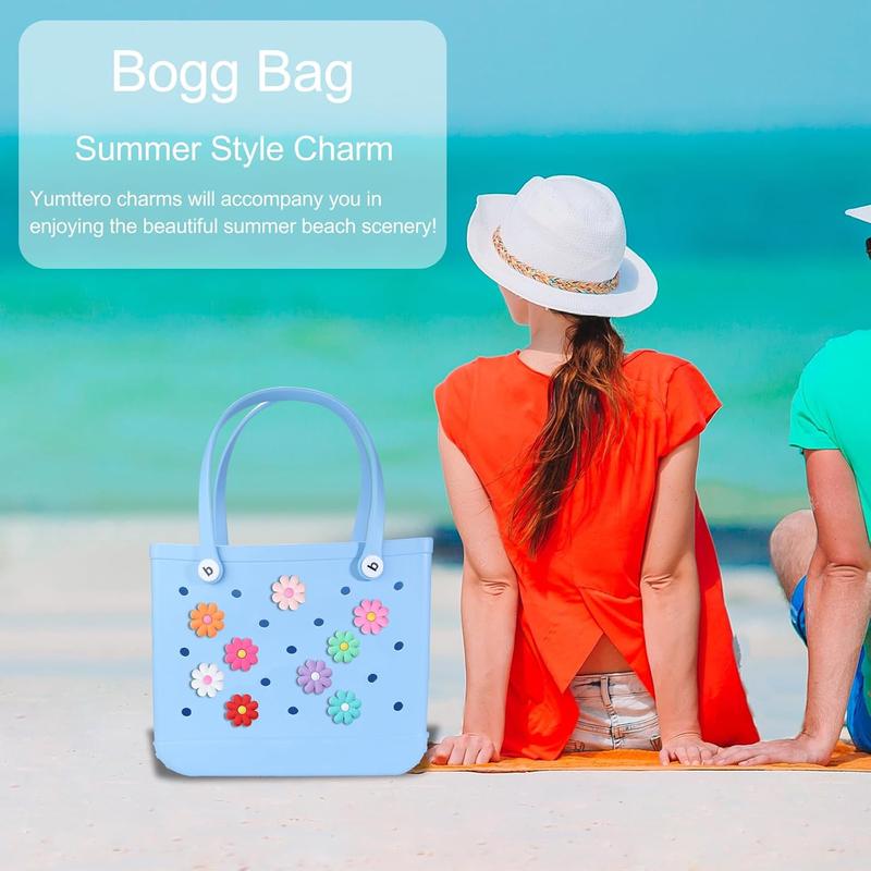 Charms for Bogg Bag Accessories Charms,Summer Style Decoration Charms Beach Bag Accessories Compatible with Bogg Bag, Rubber Beach Bag Accessories