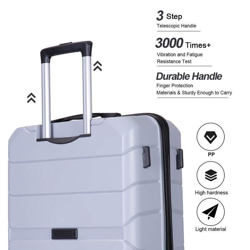 Travelhouse 3 Piece Hardside Luggage Set Hardshell Lightweight Suitcase with TSA Lock Spinner Wheels 20in24in28in