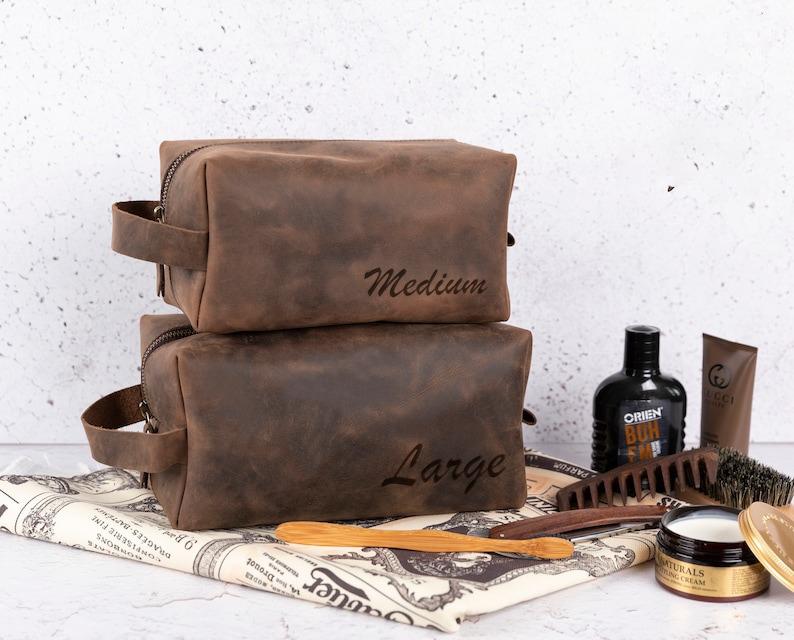 Groomsmen Gifts, Groomsmen Proposal, Custom Wedding Gifts, Leather Toiletry Bag, Gift for Him, Personalized Gifts For Men, Leather Dopp Kit, Christmas Gift for Him