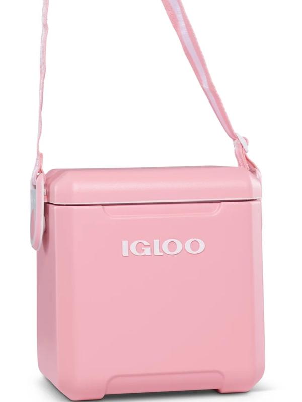 Igloo 11 QT Tag-a-Long Hard Sided Cooler, Blush, 14 Can Capacity