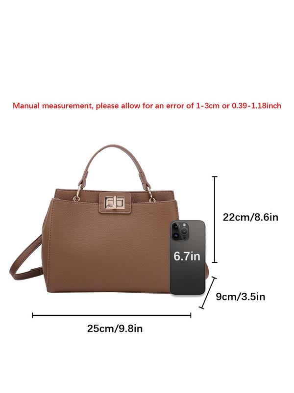 Women's Fashionable Solid Color Shoulder Bag, Casual PU Leather Crossbody Bag for Daily Used, Trendy Versatile High-quality Daily Commuting Bag