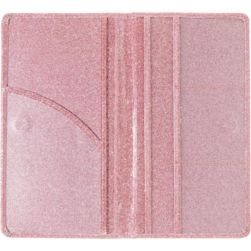 Car Registration and Insurance Holder Registration and Insurance Card Holder Car Essentials for Women Car Insurance and Registration Card Holder Men Pink Car Essentials (bling pink)