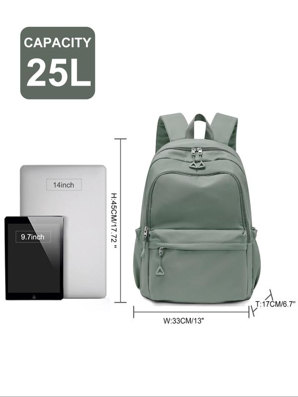 Casual Backpacks for School, Waterproof Zipper Backpack for Back To School, Large Capacity School Bag for Men & Women, Casual Trendy Versatile Commuting Bag, Fall Outfits, Fall Freshness