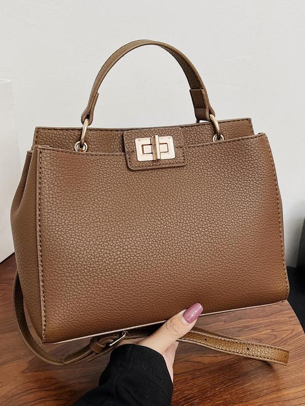 Women's Fashionable Solid Color Shoulder Bag, Casual PU Leather Crossbody Bag for Daily Used, Trendy Versatile High-quality Daily Commuting Bag