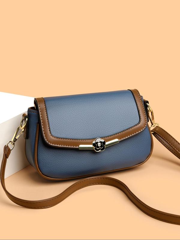 Women's Elegant Crossbody Bag, Fashionable PU Leather Shoulder Bag for Women & Girls, Casual Trendy Versatile High-quality Daily Commuting Bag