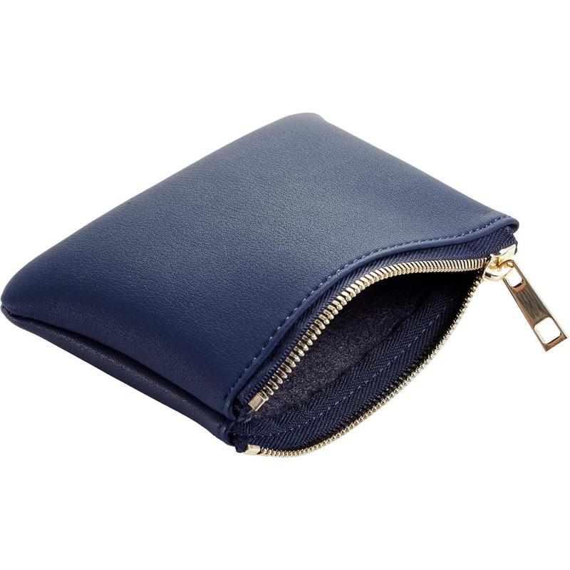 Vegan Leather Coin Purse Pouch Change Purse With Zipper For Men Women