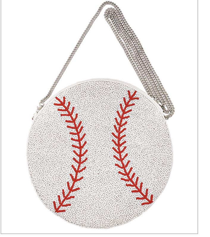 Baseball Seed Bead Purse