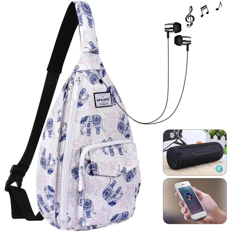 Hawee rope sling bag for women men casual cross body daypack backpack adjustable strap water repellent for travel sport