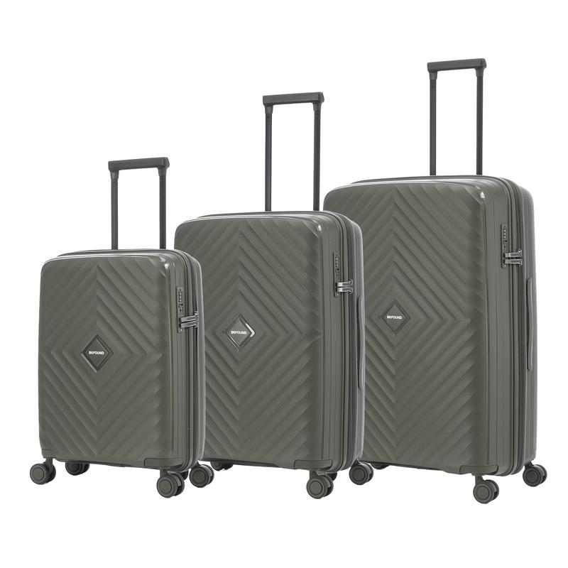 3-Piece Expandable Lightweight Spinner Luggage Set With 20 24 28 Inch, PP Material Suitcase