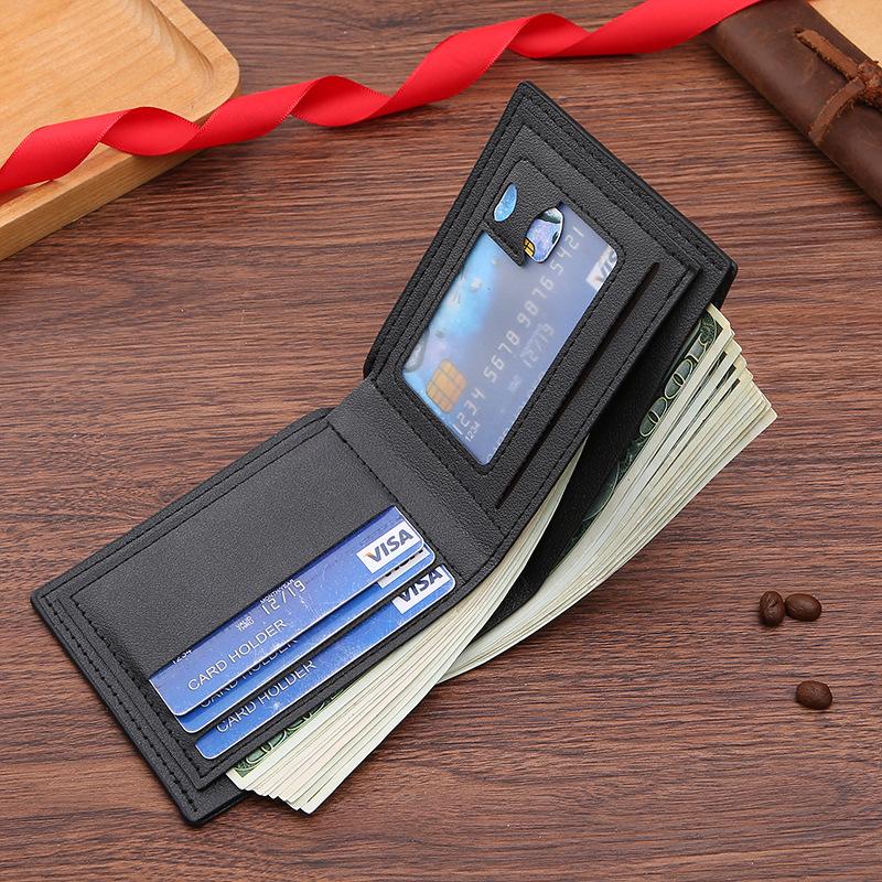 New multi-card slot wallet creative fashion embossed horizontal business short men's wallet casual wallet for men