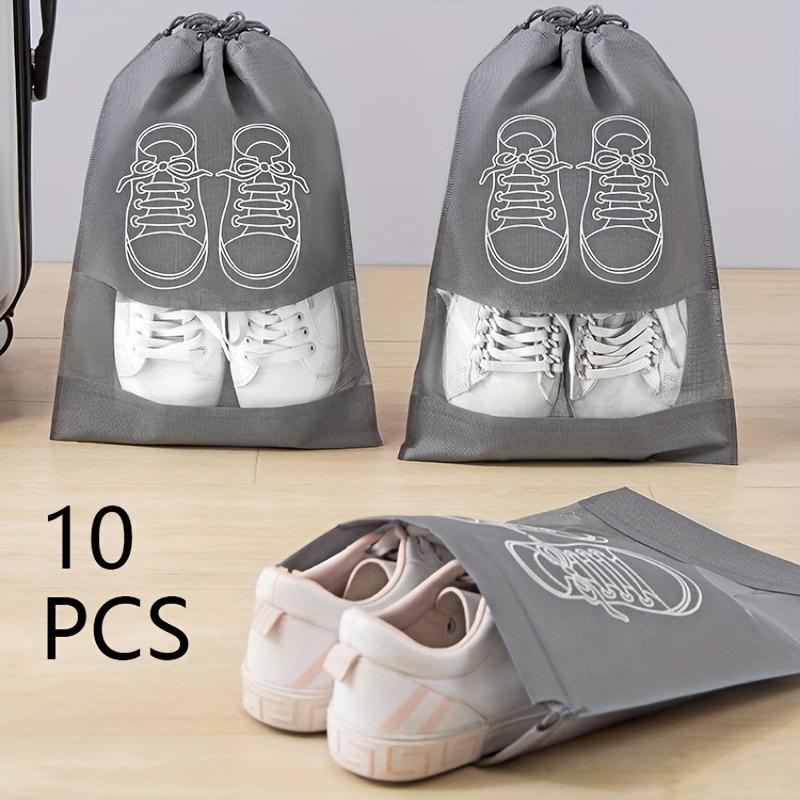 10 PCS Travel shoe bags with Rope for Women and Men Pouch Storage Packing Organizers - portable travel shoe bag, space-saving dust-proof storage bag