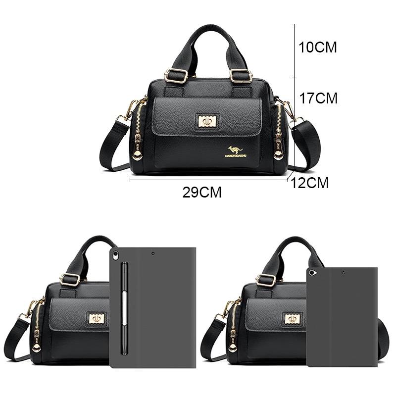 Satchel bag With Strap Sleek Street  High Quality Pu  Soft Leather Large Capacity Locomotive Main Satchel bag Women 2024 satchel bag Women's Positivity Tote Bag casual trendy versatile work bag