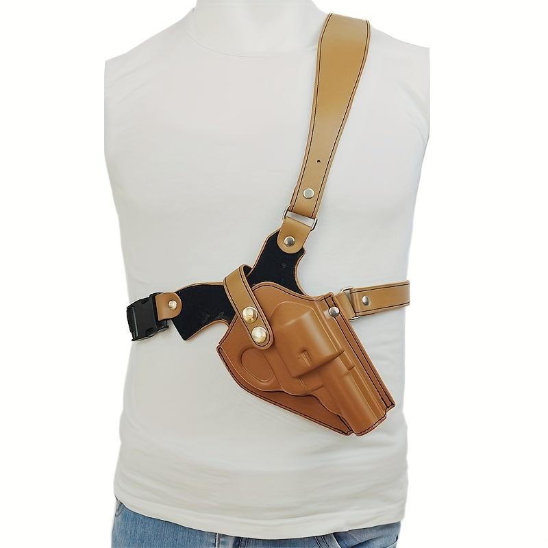 Super Comfortable and High Security Adjustable Shoulder Holster-10mm Thick Padded for Men and Women-Universal Chest Nested Design