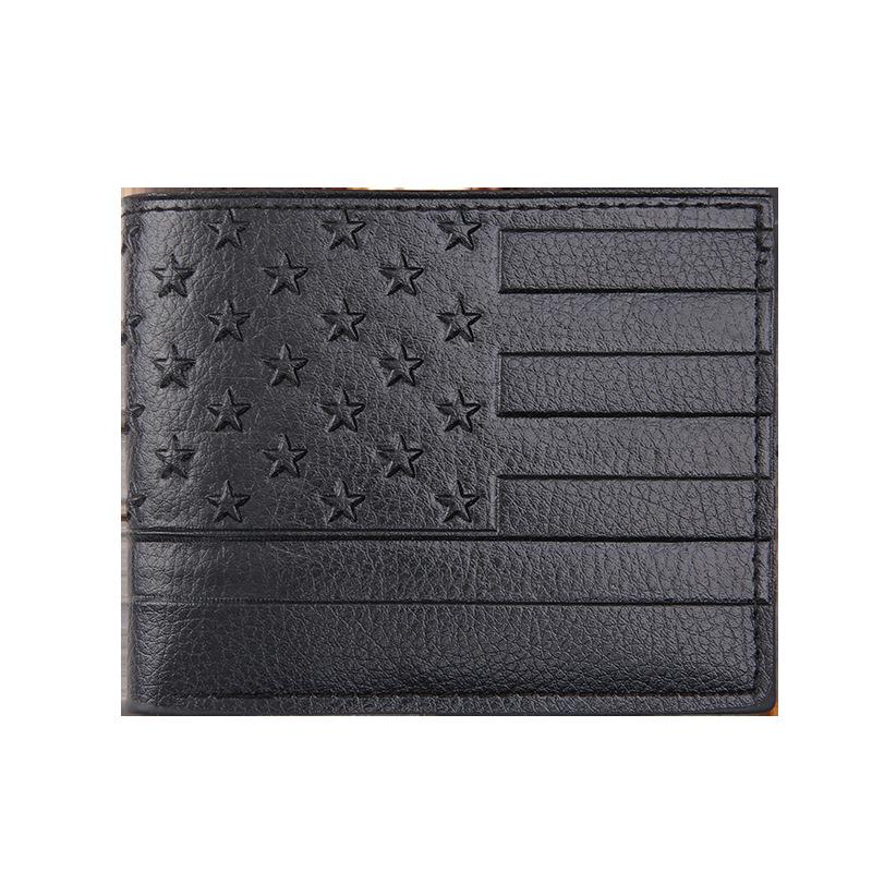 New multi-card slot wallet creative fashion embossed horizontal business short men's wallet casual wallet for men