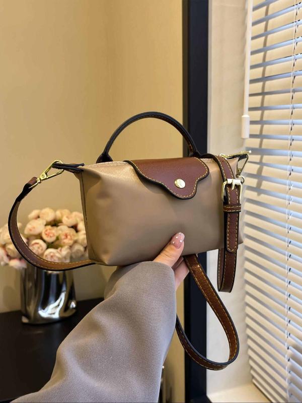 Women's Fashionable Color Block Shoulder Bag, 2024 New Style Casual Versatile Crossbody Bag for Daily Travel Work Commute, Trendy All-match Commuter Bag