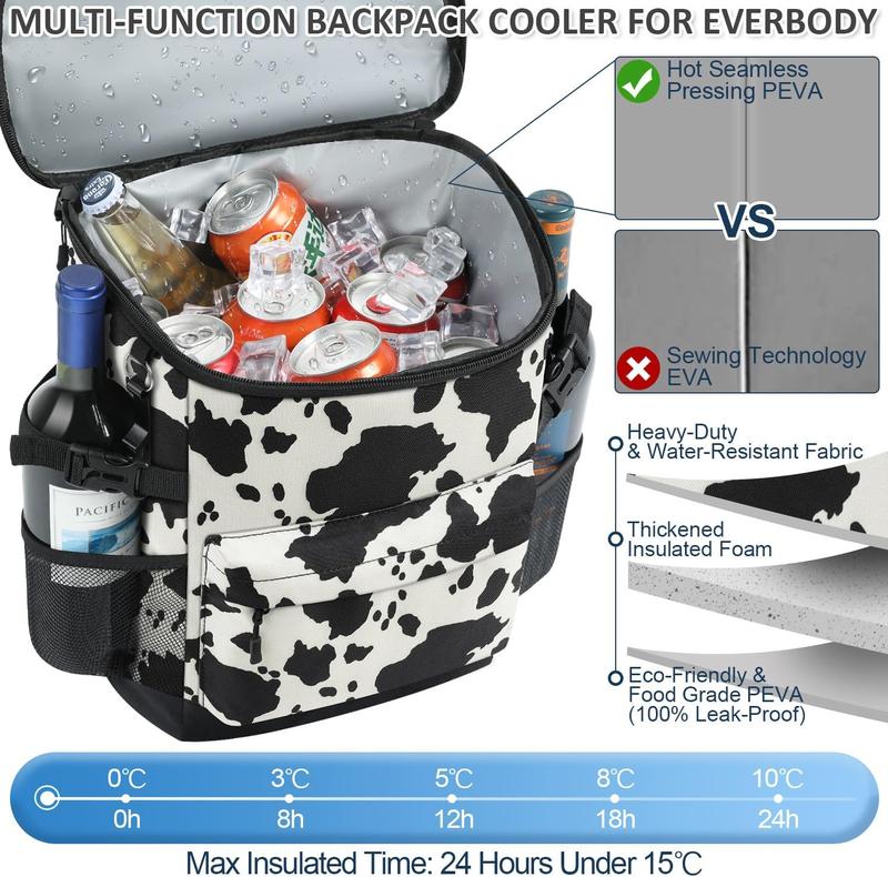 Cooler Backpack Insulated Waterproof 30 Cans, Ice Chest Backpack Cooler for Men Women Leak Proof Soft Side Camping Beach Hiking Fishing Lunch Picnic Kayaking Cooler Bag