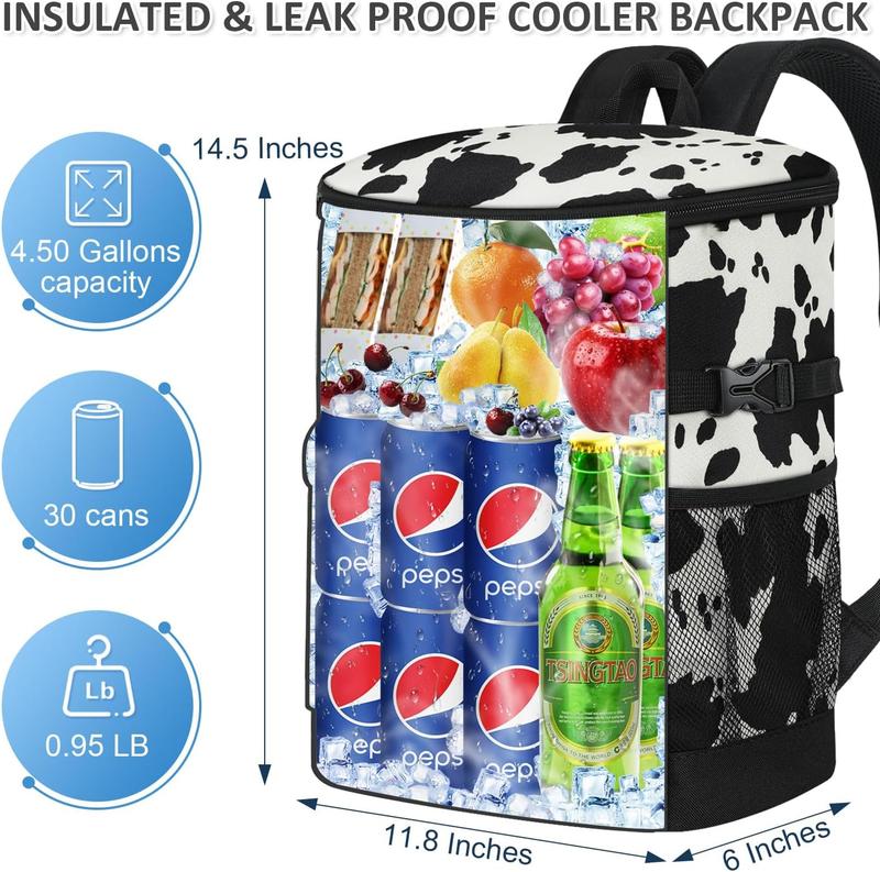 Cooler Backpack Insulated Waterproof 30 Cans, Ice Chest Backpack Cooler for Men Women Leak Proof Soft Side Camping Beach Hiking Fishing Lunch Picnic Kayaking Cooler Bag