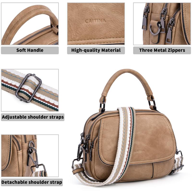 Caitina 4071 Crossbody Bags for Women Cross Body Woman's Shoulder Bags for Ladies Shoulder Bag with Detachable Straps