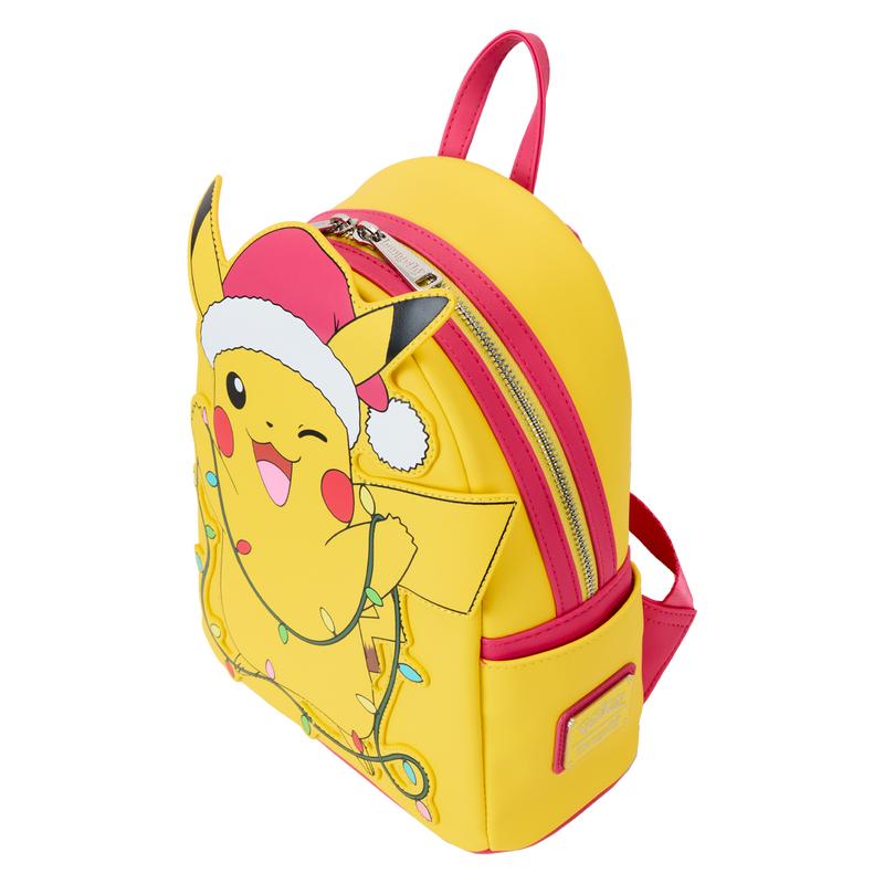 Pokemon Santa Pikachu Christmas Lights Light Up Mini Backpack