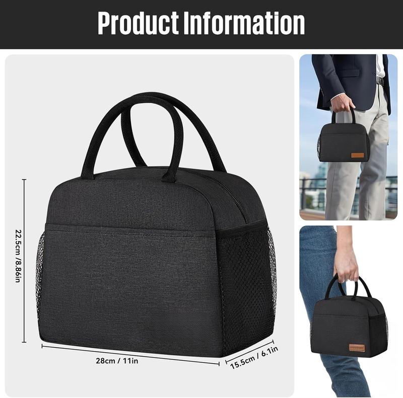 Lunch Bag Women Men Lunch Box Women Men (black)