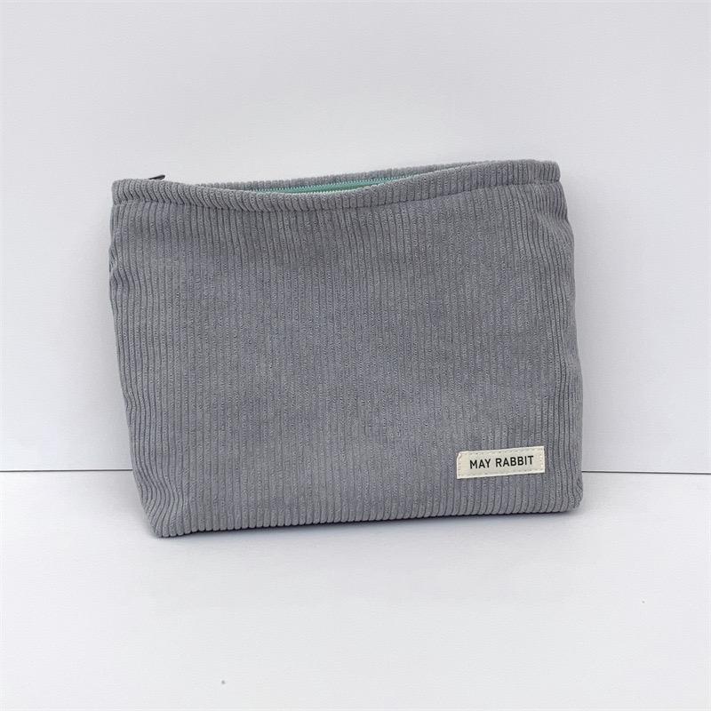 Corduroy Material Clutch Bag, Portable Makeup Bag, Solid Color Makeup Pouch, Skincare Bag, Toiletry Bag, Travel Essentials, Dorm Essentials