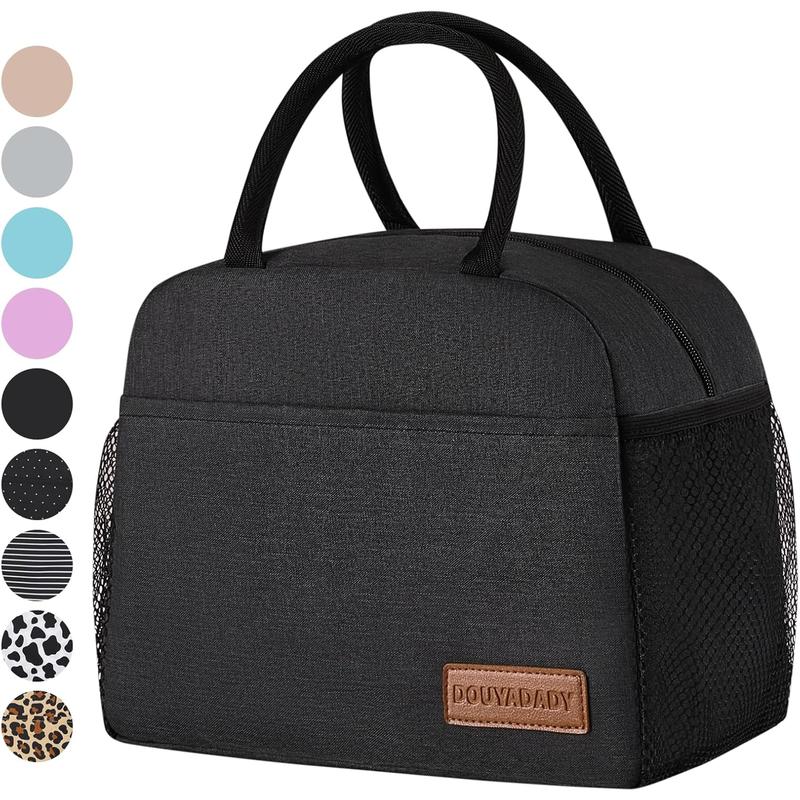 Lunch Bag Women Men Lunch Box Women Men (Black) douyadady-1