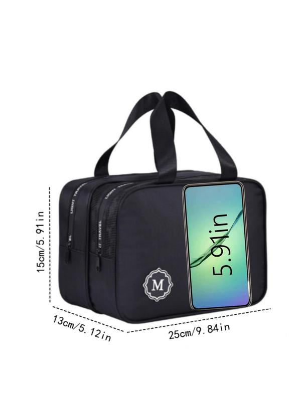 Large Capacity Toiletry Bag, Dry & Wet Separation Double Layer Travel Toiletry Bag, Waterproof Portable Cosmetic Bag, Zipper Makeup Bag for Travel