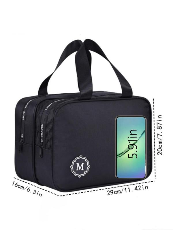 Large Capacity Toiletry Bag, Dry & Wet Separation Double Layer Travel Toiletry Bag, Waterproof Portable Cosmetic Bag, Zipper Makeup Bag for Travel