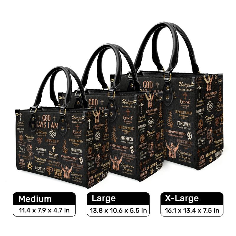 Sistabag God Says I Am Personalized Leather Handbag