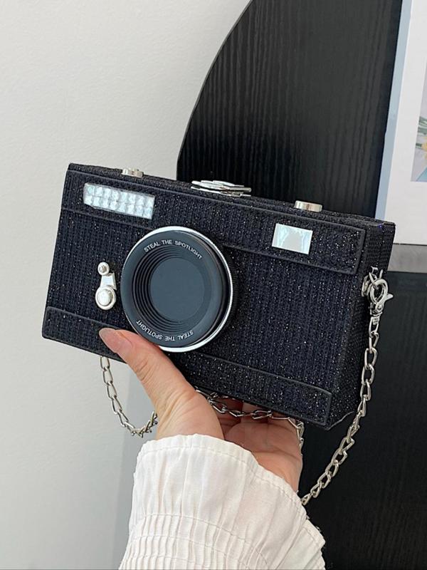 Personalized and Trendy Camera Shaped Crossbody Bag, Solid Color Shoulder Bag for Daily Used, Casual Trendy Versatile High-quality Daily Commuting Bag