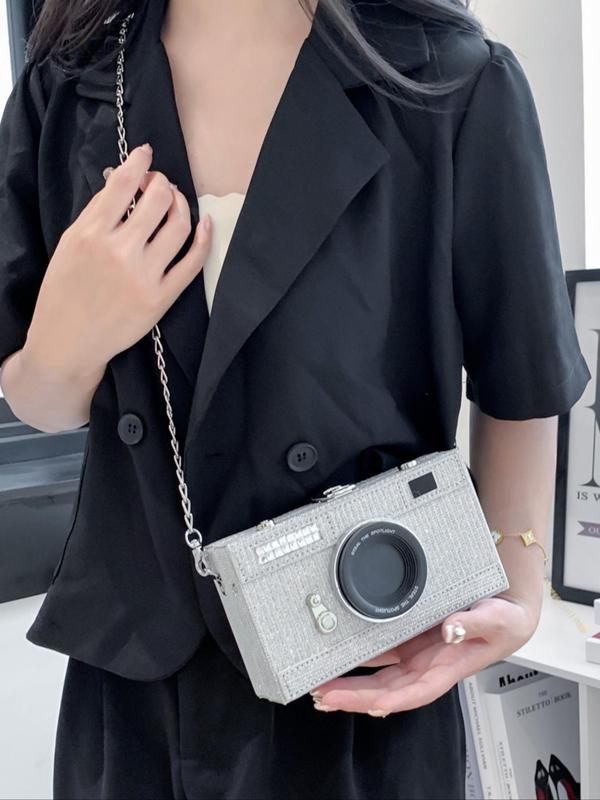 Personalized and Trendy Camera Shaped Crossbody Bag, Solid Color Shoulder Bag for Daily Used, Casual Trendy Versatile High-quality Daily Commuting Bag