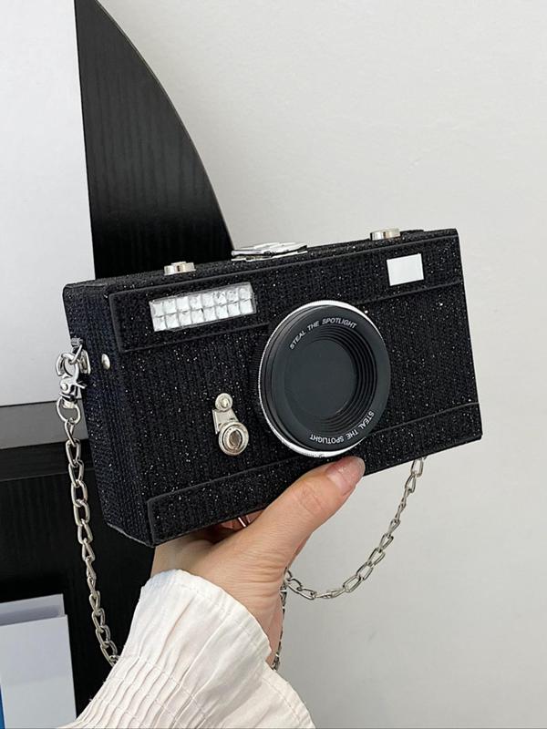 Personalized and Trendy Camera Shaped Crossbody Bag, Solid Color Shoulder Bag for Daily Used, Casual Trendy Versatile High-quality Daily Commuting Bag