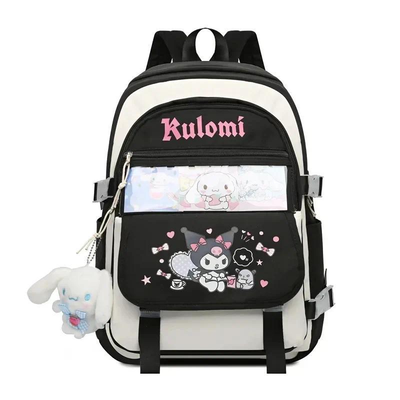 Sanrio Cartoon Kuromi Cinnamoroll Melody Student Backpack Sanrio Large Capacity School Bag Convenient Travel Cute Girls New 2024