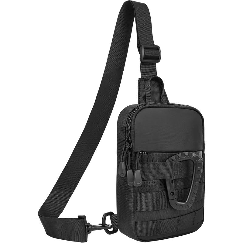 Small Sling Bag for Men, Tactical Inspired Waterproof Utility EDC Mini Crossbody Chest Bag for Travel Work Sport