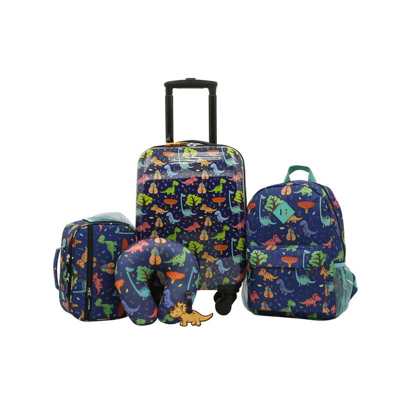 Travelers Club 5-Pc Kids Luggage Set With 360° 4-Wheel Spinner System, Heart