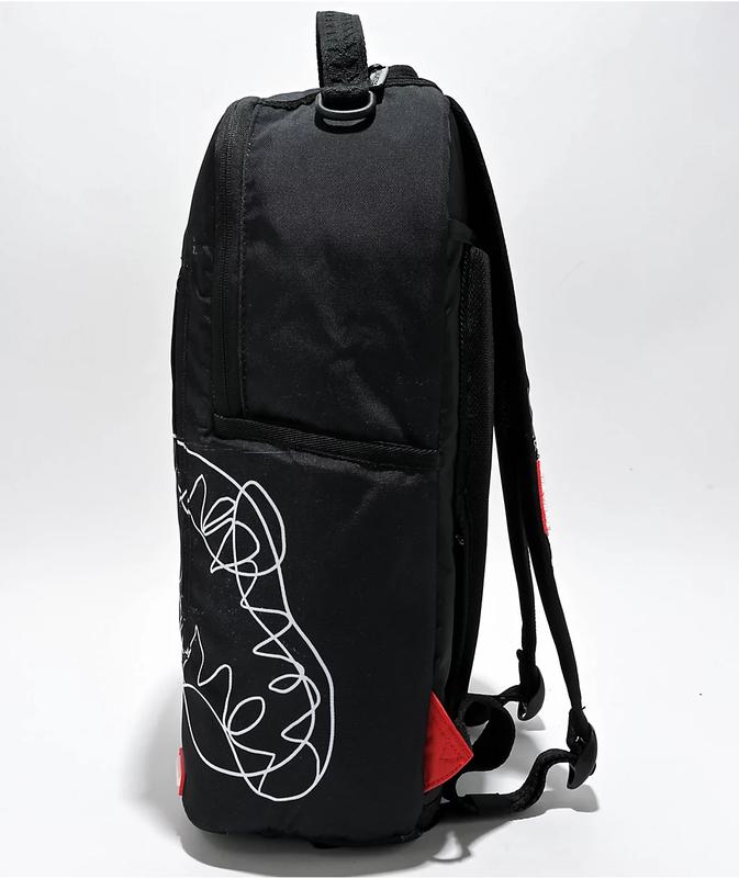 Sprayground Success Scribble Black Backpack - Durable Fabric, Ergonomic Straps, Multiple Compartments