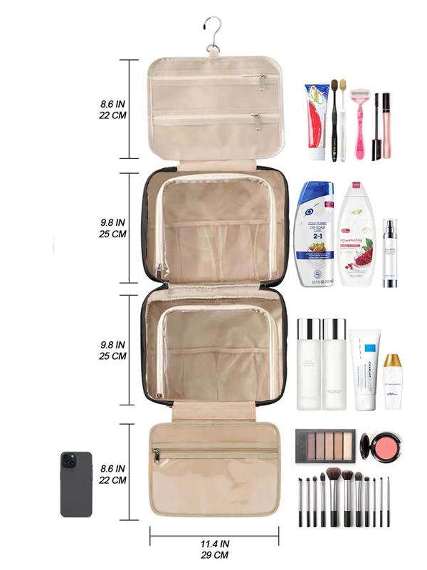 Travel Hanging Toiletry Bag for Women, Cruise Ship Essentials, with Jewelry Organizer, Extra Large Makeup Dopp Kit, Waterproof Cosmetic Bags