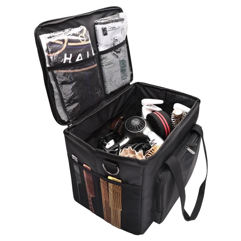 Professional Hair Styling Tool Bag, Foldable Large Capacity Salon Tool Storage Bag, Multifunctional Makeup Tool Accessories Storage Bag, Home Bathroom Storage Bag, Travel Bag