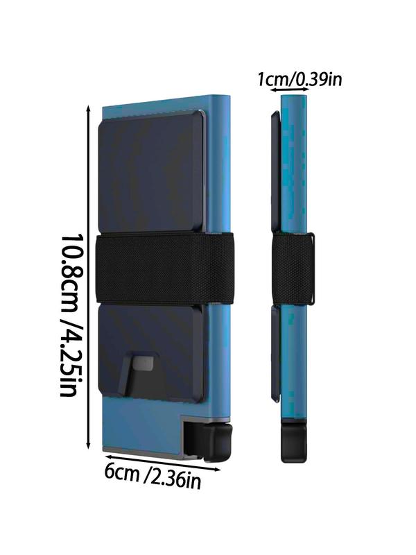 Men's Portable Aluminum Alloy Card Holder, Simple Rfid Blocking Card Holder, Ultra Thin Multifunction Cardholder for Men