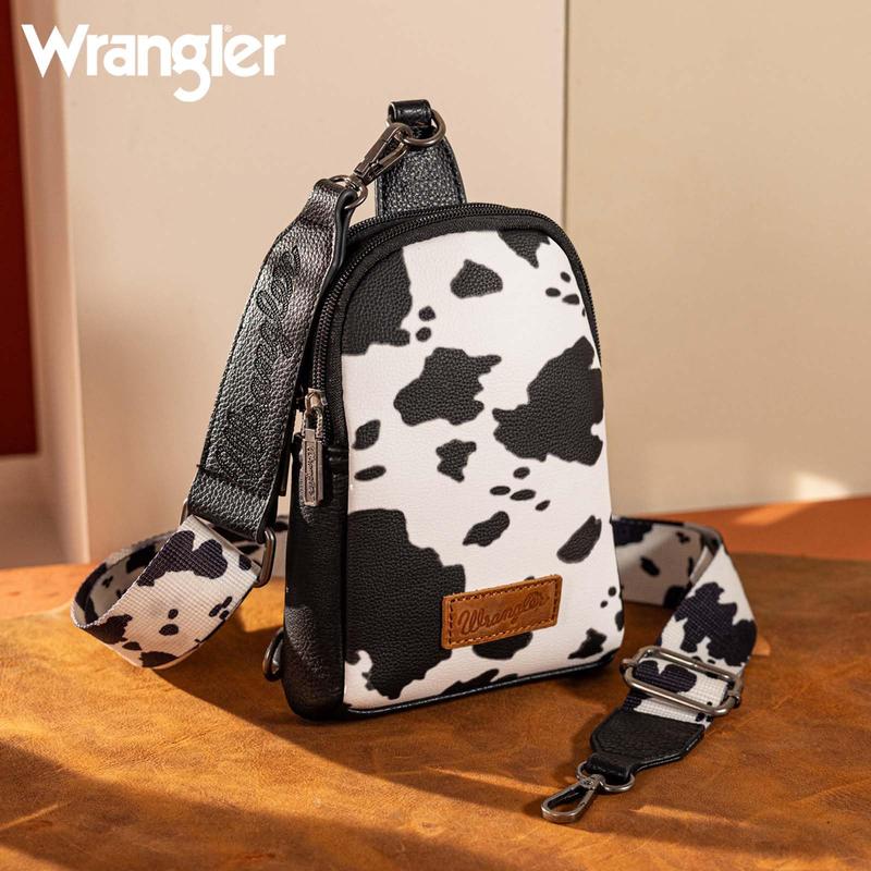 Wrangler CowPrint Sling Bag for Women Fanny Packs Fall Fashion Crossbody Bag