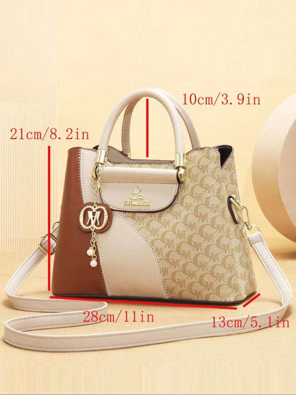 Women's Fashionable All Over Print Handbag & Clutch Bag & Wallet, Casual Versatile Bag Set for Daily Used, Trendy High-quality Daily Commuting Bag