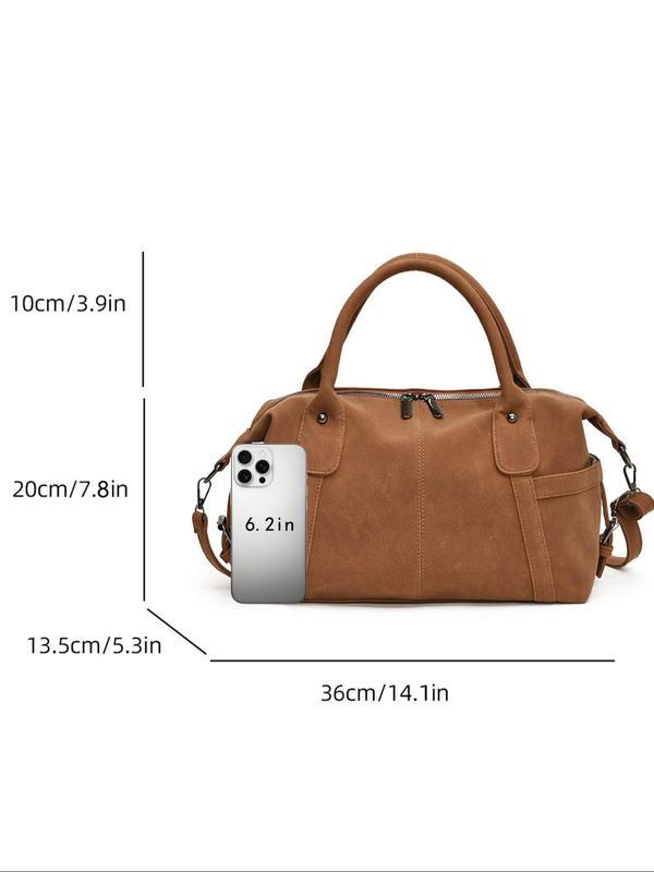 Women's Elegant Solid Color Tote Bag, Fashionable Large Capacity Shoulder Bag for Work & Daily Used, Casual Trendy Versatile High-quality Daily Commuting Bag