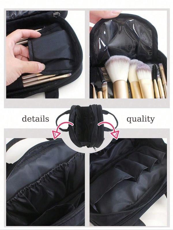 Large Capacity Makeup Bag, Double Layer Makeup Organizer, Waterproof Cosmetic Storage Bag, Toiletry Bag, Zipper Makeup Organizer Pouch, Versatile Storage Bag for Travel