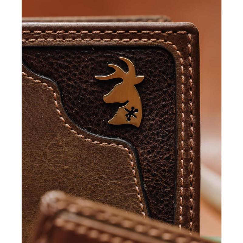 Deer Ornament Long Bifold Wallet | Rodeo Wallet | Handburnished Full Grain Leather | Deer Hunter Long Wallet For Men