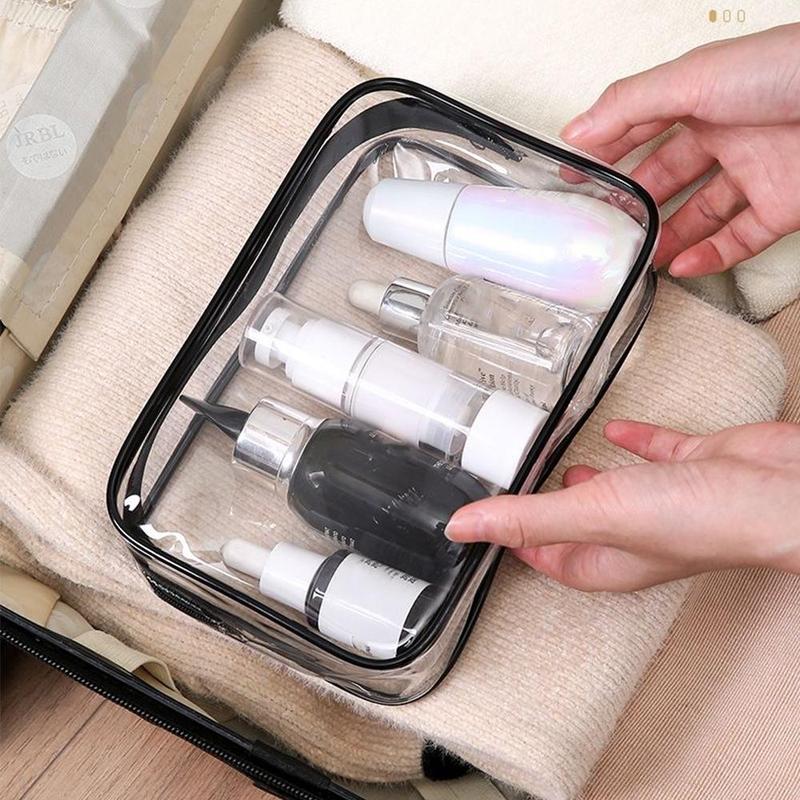 Clear Makeup Bag, 3pcs set Multi-size Waterproof Travel Toiletry Bag, Zipper Cosmetic Bag, Makeup Accessories Organizer For Women Men, Vacation, Bathroom And Organizing, Gifts for Spring