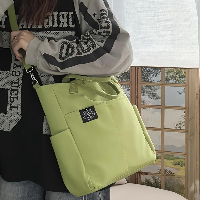 Commuting Portable Shoulder Messenger Bag, Casual Large-capacity Tote Bag, Solid Color Versatile Handbag